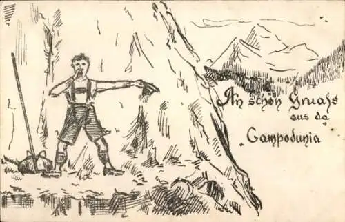 Ak Wanderer, Berge, Bergspitze, Campodunia