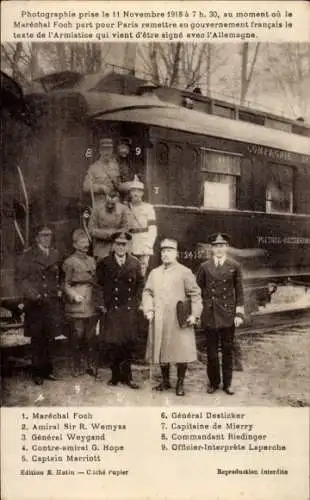CPA Marechal Foch, Amiral R. Wemyss, General Weygand, General Desticker