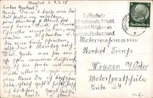 Ak Wilhelmstadt Magdeburg an der Elbe, Goethestraße