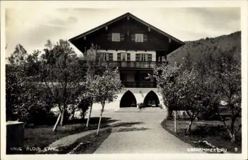 Ak Oberammergau in Oberbayern, Wohnhaus des Passionsspiel-Darstellers Alois Lang