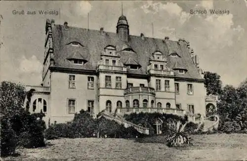 Ak Weißig Oßling in der Oberlausitz, Schloss Weißig