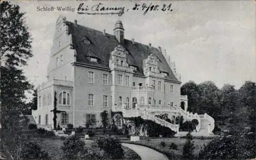 Ak Weißig Oßling in der Oberlausitz, Schloss Weißig