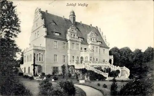 Ak Weißig Oßling in der Oberlausitz, Schloss Weißig