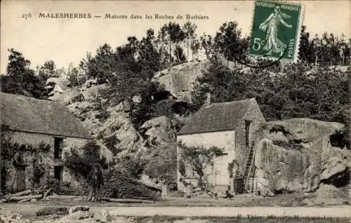Ak Malesherbes Loiret, Maison dans les Roches de Buthiers