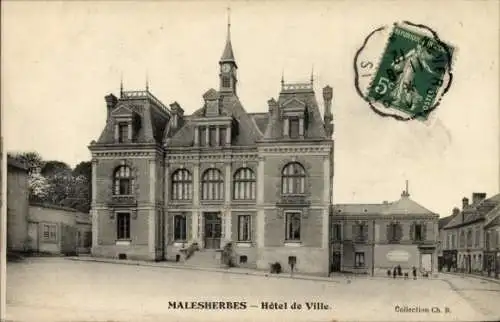 Ak Malesherbes Loiret, Hôtel de Ville,  Architektur, Sammlung Ch. B.