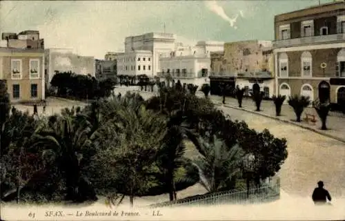 Ak Sfax Tunesien, Le Boulevard de France, Parkanlage