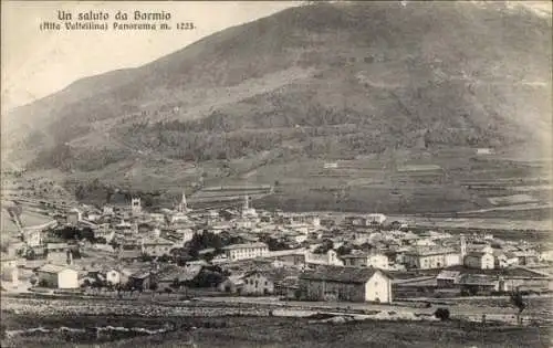 Ak Bormio Lombardia, Panoramablick auf  Alta Valtellina, Berglandschaft