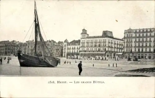 Ak Knokke Heist Heyst Knocke sur Mer Westflandern, les Grands Hotels
