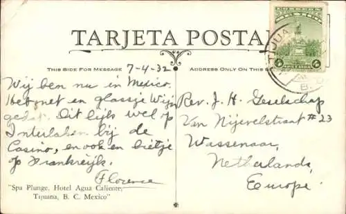 Ak Tijuana Mexiko, Spa Plunge, Hotel Agua Caliente