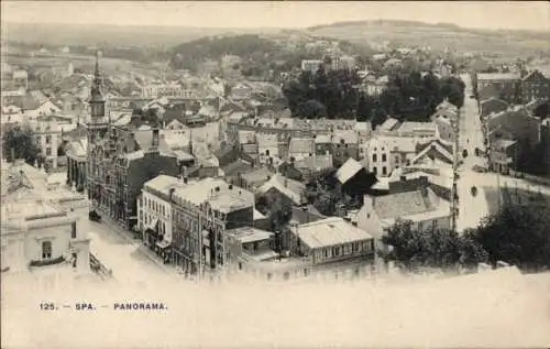 Ak Spa Wallonien Lüttich, Panorama