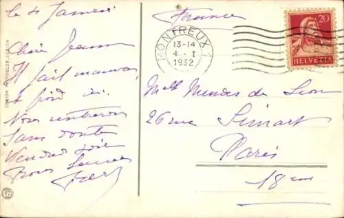 Ak Montreux Kanton Waadt Schweiz, Salondampfer