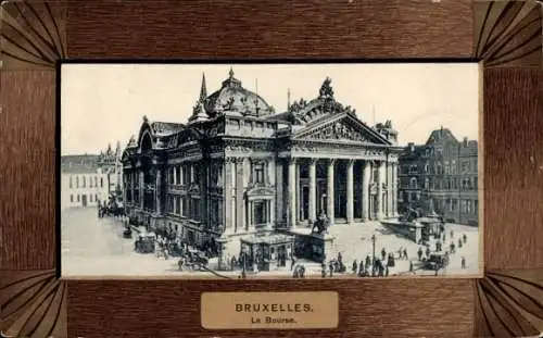 Ak Bruxelles Brüssel, Bruxelles, La Bourse,  Börse, beeindruckende Architektur, Stadtansicht