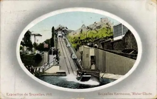 Ak Bruxelles Brüssel, Wasserbahn, Kermesse, Exposition de Bruxelles, 1910
