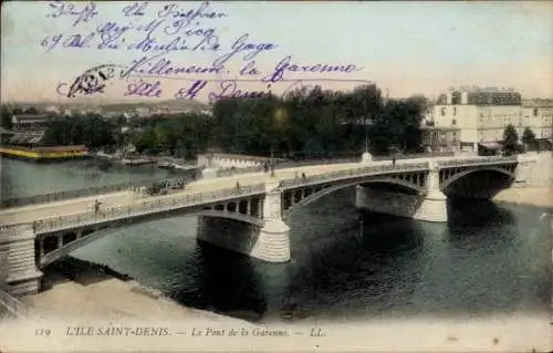 Ak Ile Saint Denis Seine Saint Denis, Pont de la Garenne