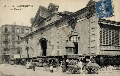 Ak Saint Denis Seine-Saint-Denis, Markt