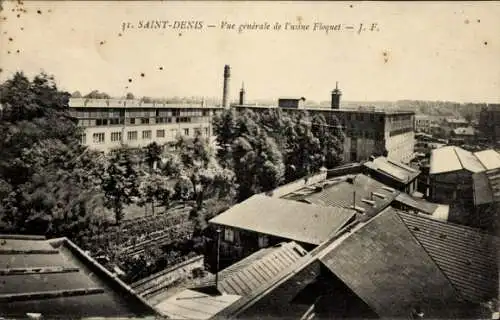 Ak Saint Denis Seine-Saint-Denis, Usine Floquet