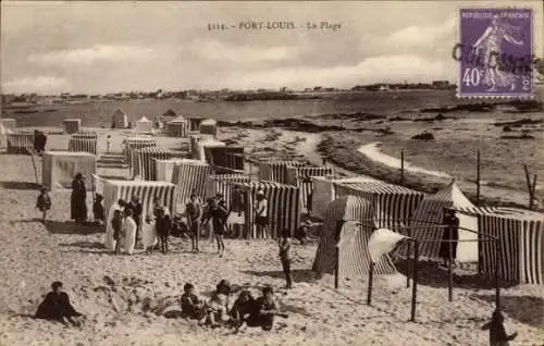 Ak Port Louis Morbihan, Strandleben
