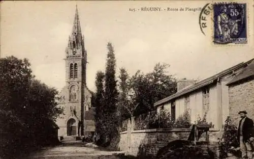 Ak Réguny Morbihan, Kirche