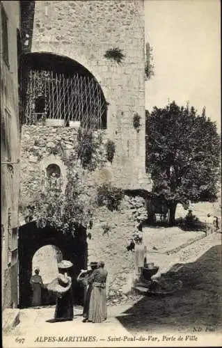 Ak Saint Paul du Var Alpes Maritimes, Stadttor