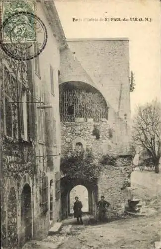 Ak Saint Paul du Var Alpes Maritimes, Porte d'entree