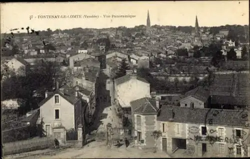 Ak Fontenay le Comte Vendée, Panorama