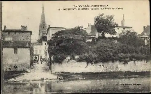 Ak Fontenay le Comte Vendée, La Porte aux Canes