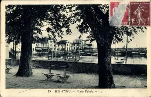 Ak Île d’Yeu Vendée, Place Pylaie
