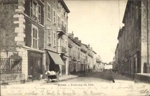 Ak Bourg en Bresse Ain, Bourg Faubourg du Jura, Straßenszene,  Gebäude, ruhige Atmosphäre