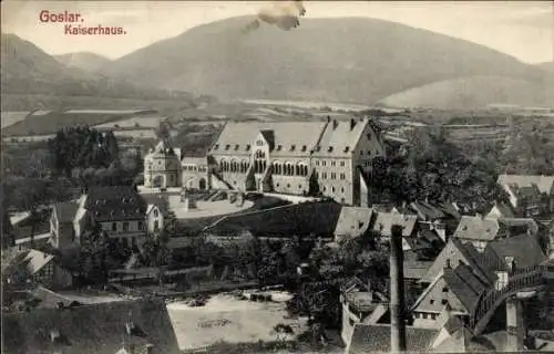 Ak Goslar am Harz,  Kaiserhaus, Landschaft,  Architektur