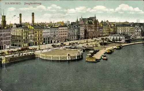 Ak Hamburg Mitte Neustadt, Jungfernstieg