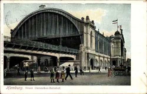 Ak Hamburg Mitte Neustadt, Dammtor, Neuer Dammthor-Bahnhof