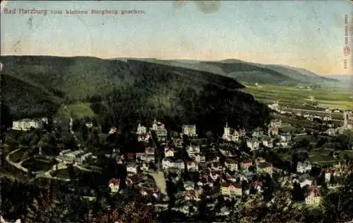 Ak Bad Harzburg am Harz, Aussicht auf  kleiner Burgberg, farbige 