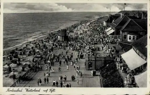 Ak Westerland auf Sylt, Strandpromenade, Strandkörbe