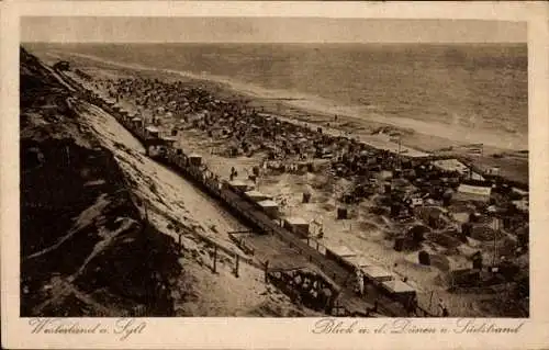 Ak Westerland auf Sylt, Strandansicht, Dünen, Küstenlandschaft,  