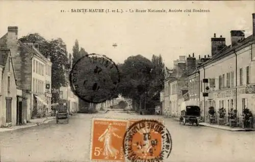 Ak Sainte Maure de Touraine Indre et Loire, Straßenansicht