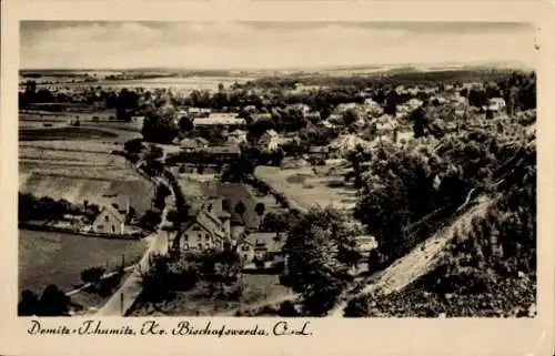 Ak Bischofswerda in Sachsen, Panoramablick auf Dorf, ländliche Umgebung, Landschaft