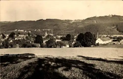 Ak Erdmannsdorf Augustusburg im Erzgebirge, Panorama mit Blick zur Augustusburg