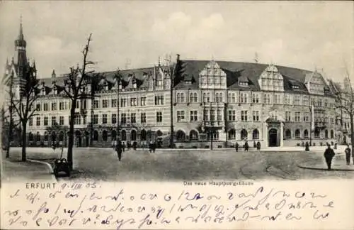 Ak Erfurt in Thüringen, Das neue Hauptpostgebäude