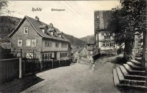 Ak Ruhla in Thüringen, Partie in der Köhlergasse