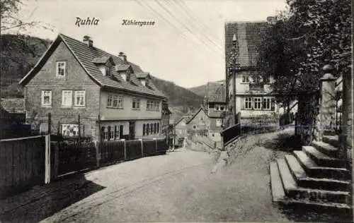 Ak Ruhla in Thüringen, Partie in der Köhlergasse