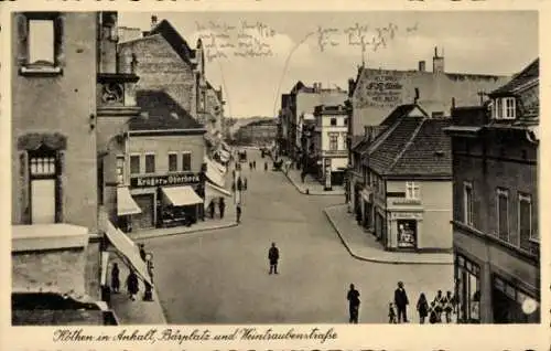 Ak Köthen in Anhalt, Bärplatz, Weintraubenstraße