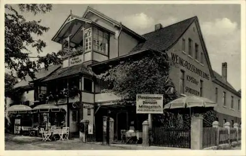 Ak Bad Suderode Quedlinburg im Harz, Haus Trarbach, Weingroßhandlung, Müller's Pension, Fremdenzi