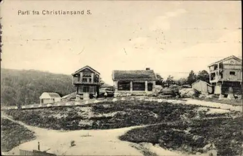 Ak Christianssand Kristiansand Norwegen, Teilansicht, Häuser