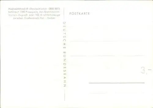 Ak Großenbrode in Ostholstein, Hochseefährschiff 'Deutschland' der DB