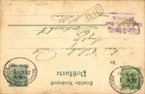 Vorläufer Ak Alexisbad Harzgerode in Sachsen Anhalt, Straßenpartie, Gasthaus, Passanten