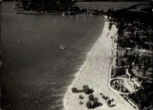 Foto Berlin Zehlendorf Wannsee, Fliegeraufnahme, Strand