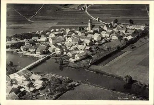 Ak Dollnstein im Altmühltal Mittelfranken Oberbayern, Luftaufnahme