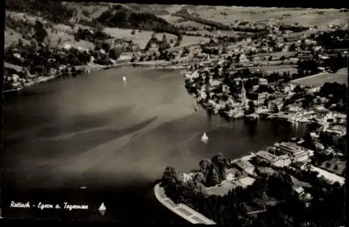 Ak Egern am Tegernsee Oberbayern, Fliegeraufnahme