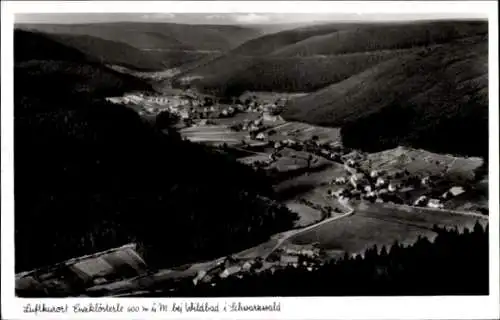 Ak Bad Wildbad im Schwarzwald, Luftkurort Enaklosterle, Landschaftsaufnahme, Schwarz-Weiß-Foto