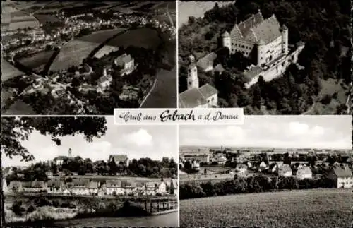 Ak Erbach an der Donau Württemberg, Verschiedene Ansichten von Erbach, Schlösser, Landschaften, h